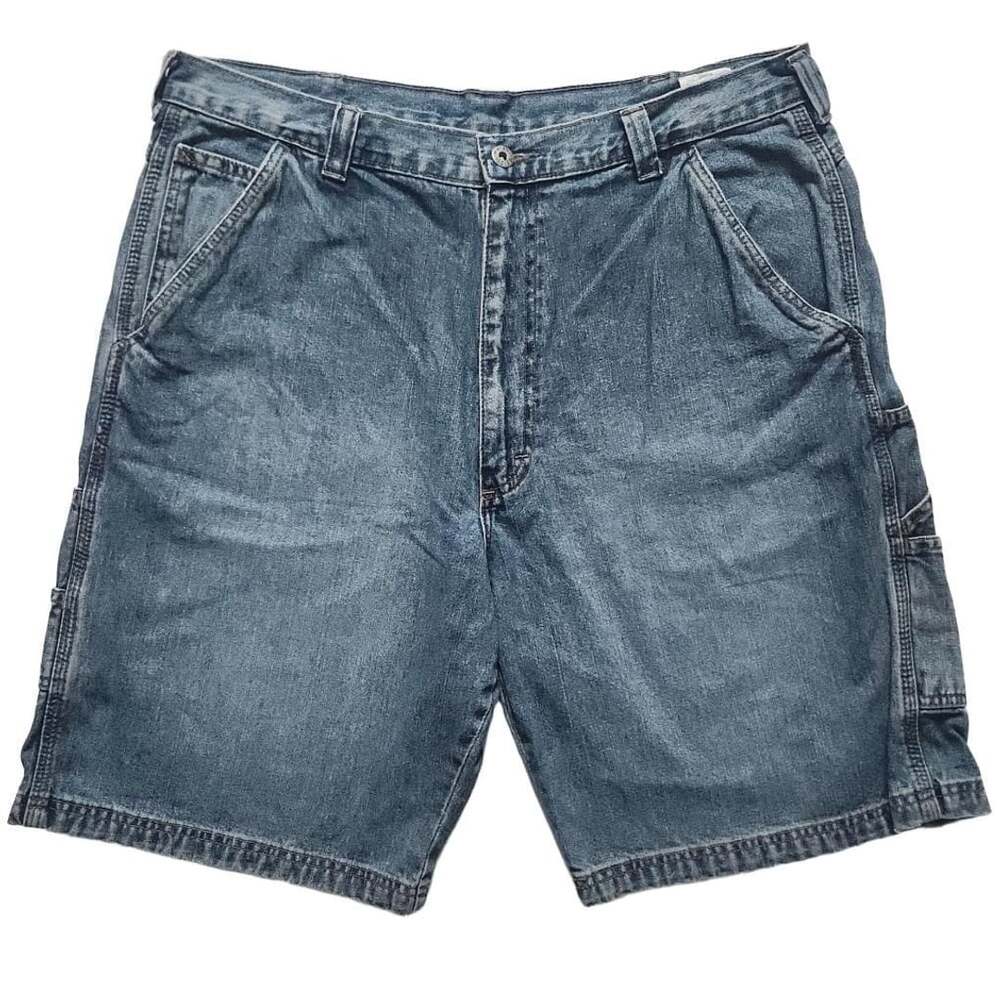 Wrangler WRG Jeans Co Men's Blue Denim Carpenter Shorts Size 36